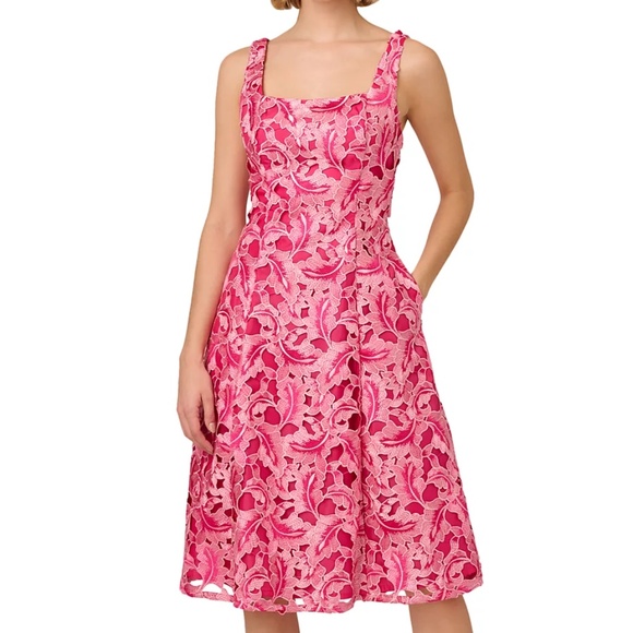Adrianna Papell – Embroidered Fit & Flare Dress - Picture 1 of 14